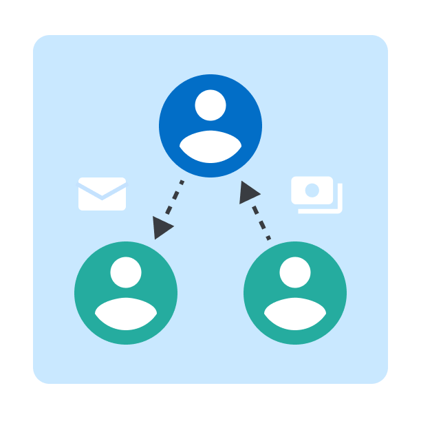 教室の上で運営者が受講者に対して連絡や集金を行う